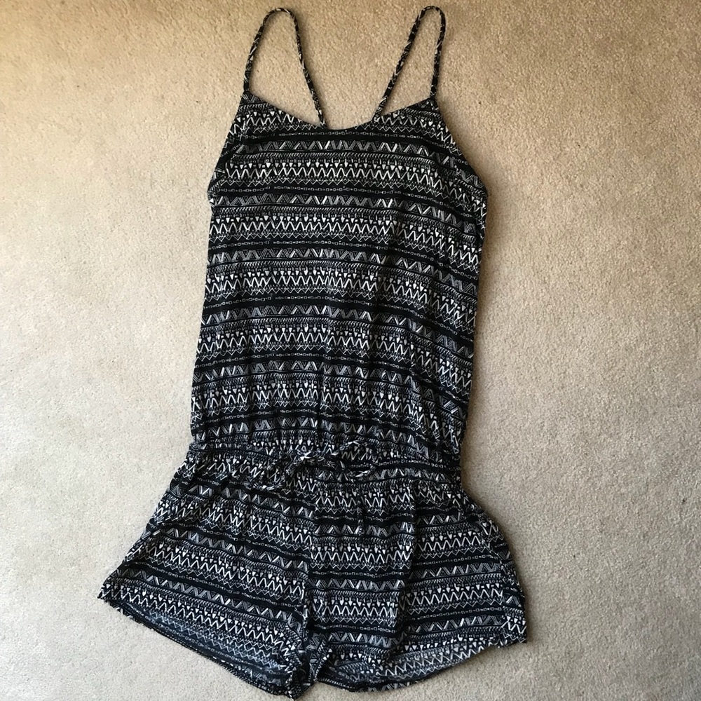 Black and white romper